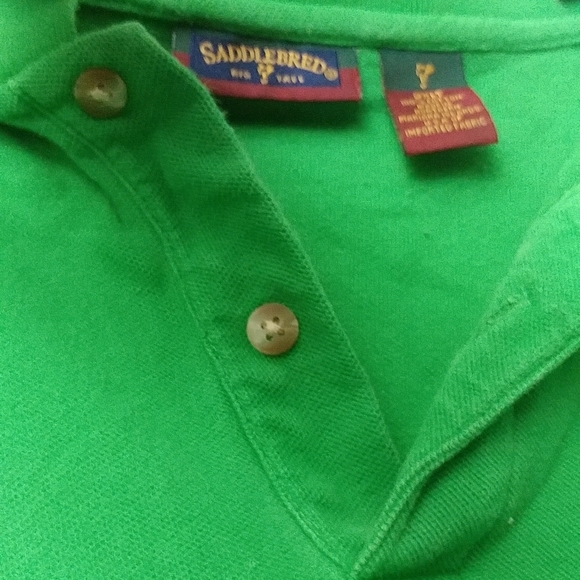 4/$15 🌻 SADDLEBRED Size 3XL Green Mens Polo Shirt - Picture 5 of 7